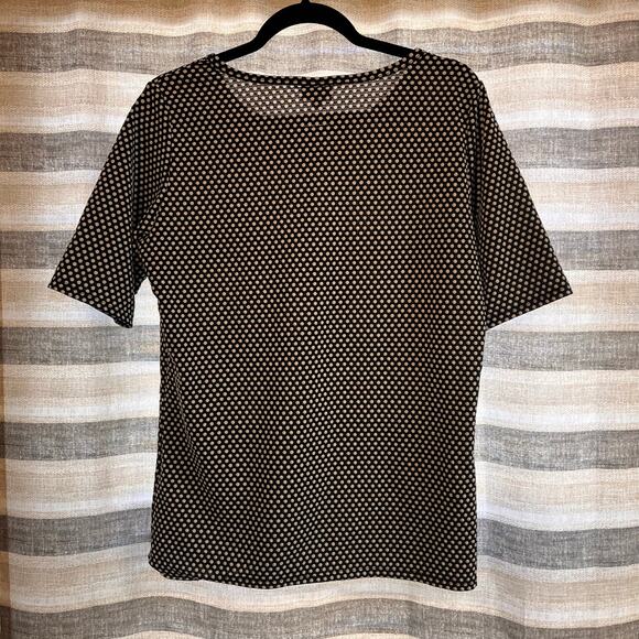 LulaRoe Black And White Textured Polka Dot Top Size 2X‎ - Picture 2 of 5